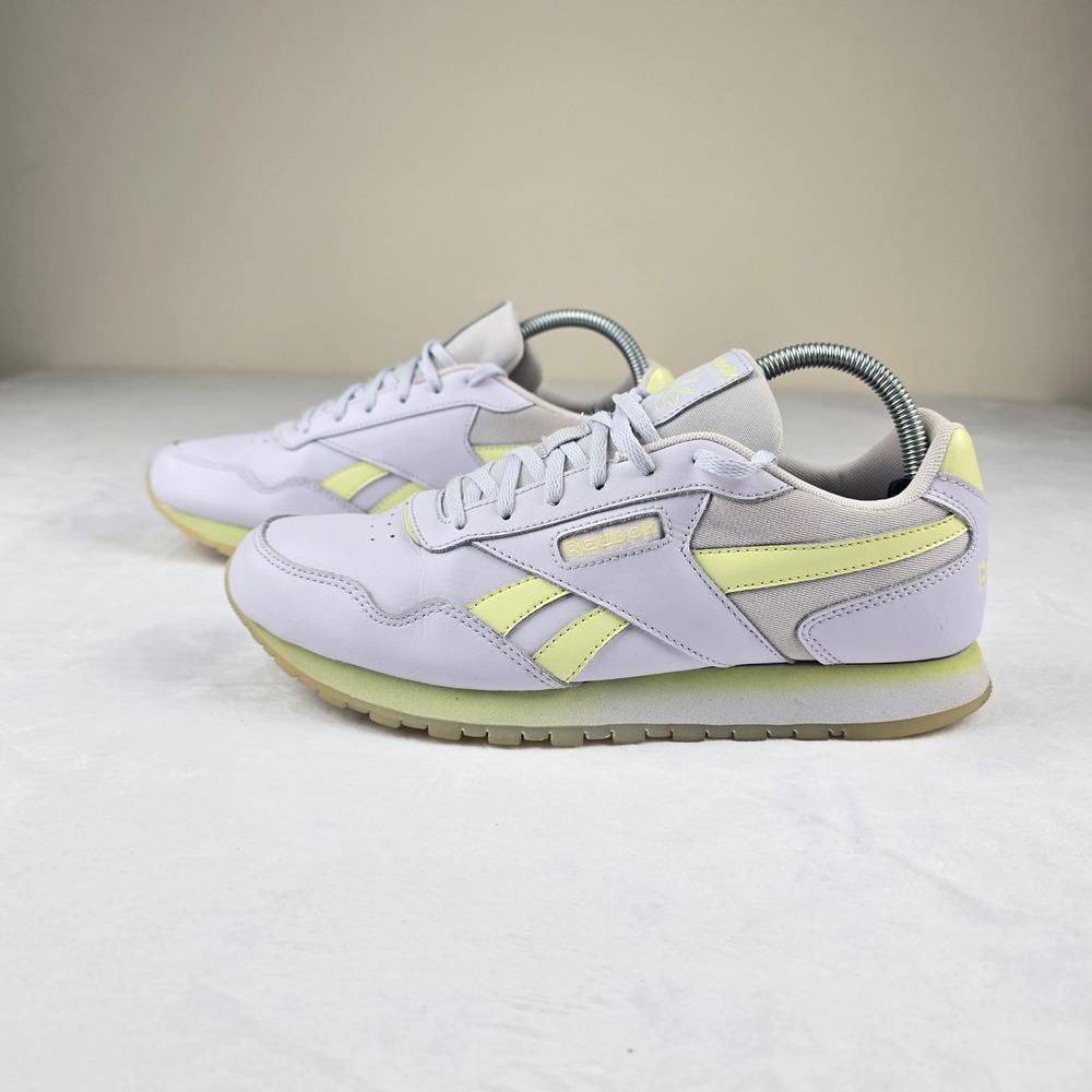 Reebok Classic Nylon Running Shoes Women Lilac Yellow Low Top Sneakers‎ 9